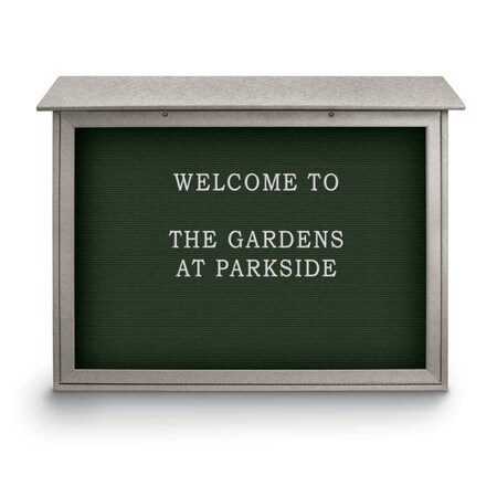 United Visual Products Indoor Enclosed Combo Board, 48"x36", White Frame/Green & Apricot UVCB4836W-GREEN-APRICOT